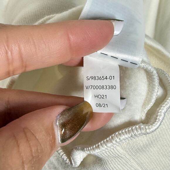 Athleta Balance Microfleece Sweatshirt Size 1X Ivory Full Zip Activewear Hoodie - Picture 10 of 10